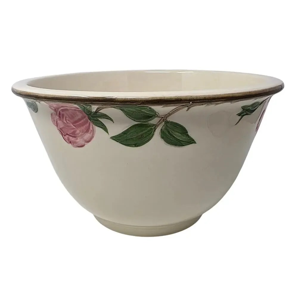 Vintage Franciscan Desert Rose Mixing Bowls Set 2 California Hand Decorated